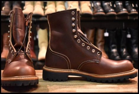 【8D 箱付 未使用 25年】レッドウィング 4585 ロガー ブライアーオイルスリック 茶 ブラウン 8インチハイト ブーツ redwing HOPESMORE