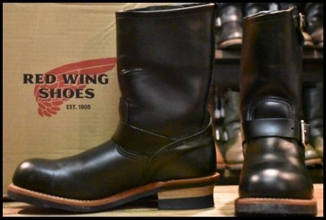 【8.5D 箱付 良品 20年】レッドウィング 2268 エンジニア 黒 ブラッククローム スチールトゥ ブーツ redwing HOPESMORE