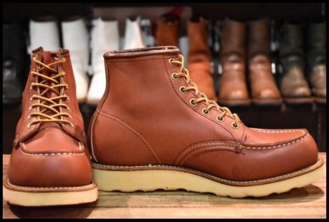 【7E 箱付 美品 犬タグ 98年】レッドウィング 8875 アイリッシュセッター 赤茶 オロラセット モックトゥ ブーツ redwing HOPESMORE