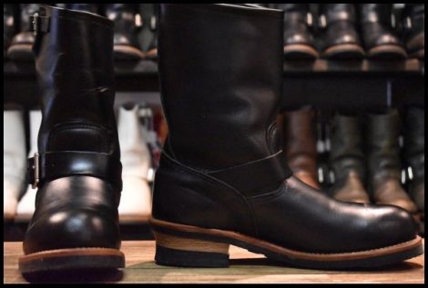 【8.5D 箱付 良品 20年】レッドウィング 2268 エンジニア 黒 ブラッククローム スチールトゥ ブーツ redwing HOPESMORE