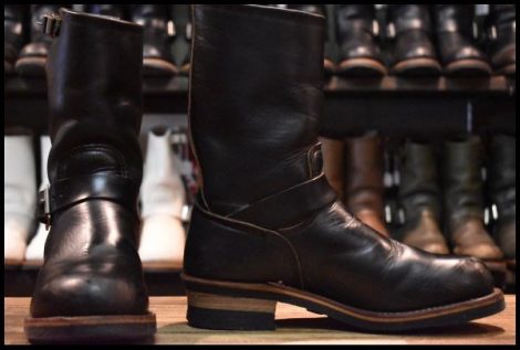 【7.5D 良品 PT91プリント 95年】レッドウィング 2268 エンジニア ブーツ 黒 ブラック クローム スチールトゥ redwing HOPESMORE