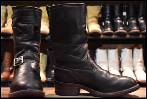 【8E 良品 06年】WESCO ウエスコ チャンピオンボス ブラック ホースハイド 黒 11インチハイト ビブラム700 エンジニア ブーツ HOPESMORE