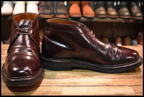 【8D 良品】ALDEN オールデン 1308Y チャッカ バーガンディ コードバン シューズ 編み上げ 短靴 ブーツ HOPESMORE
