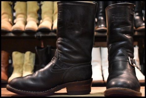 【8E 良品 06年】WESCO ウエスコ チャンピオンボス ブラック ホースハイド 黒 11インチハイト ビブラム700 エンジニア ブーツ HOPESMORE