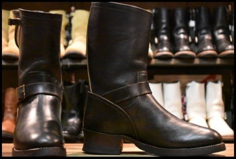 【9D 箱付 美品】Dapper’s ダッパーズ LOT1142 40’s Style エンジニア ブラック 黒 プルオン ブーツ HOPESMORE