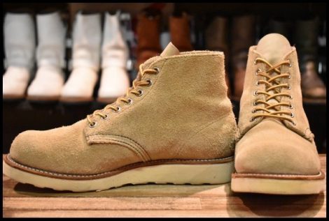 【7E 良品 羽タグ 00年】レッドウィング 8167 スエード アイリッシュセッター タン ラフアウト プレーントゥ ブーツ redwing HOPESMORE