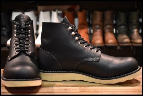 【8.5D 良品 11年】レッドウィング 8165 アイリッシュセッター 黒 ブラッククローム プレーントゥ 編み上げ ブーツ redwing HOPESMORE