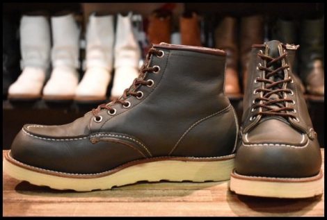 【7.5E 良品 犬タグ 98年】レッドウィング 8180 アイリッシュセッター 緑 カンガタン グリーン レースアップ ブーツ redwing HOPESMORE