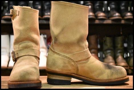 【7.5D 良品 11年】レッドウィング 8268 スエード エンジニア ホーソーンアビレーンラフアウト スチールトゥ ブーツ redwing HOPESMORE