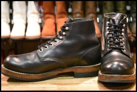 【9.5D 良品 07年 カスタム】レッドウィング 8165 アイリッシュセッター 黒 ブラッククローム プレーントゥ ブーツ redwing HOPESMORE