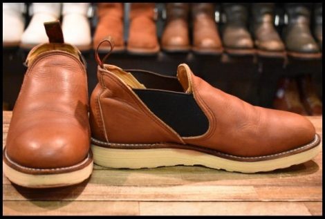 【7E 良品 02年】レッドウィング 8145 ロメオ サイドゴア 赤茶 オロラセット ローカット 短靴 ブーツ redwing HOPESMORE