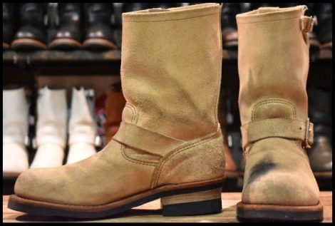 【7.5D 良品 11年】レッドウィング 8268 スエード エンジニア ホーソーンアビレーンラフアウト スチールトゥ ブーツ redwing HOPESMORE