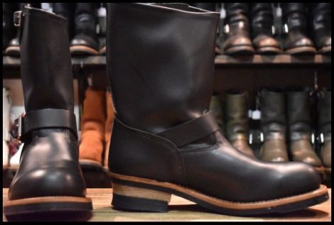【9.5D 箱付 未使用 07年】レッドウィング 2268 エンジニア 黒 ブラッククローム スチールトゥ ブーツ redwing HOPESMORE