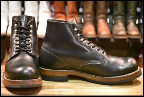 【9.5D 良品 07年 カスタム】レッドウィング 8165 アイリッシュセッター 黒 ブラッククローム プレーントゥ ブーツ redwing HOPESMORE