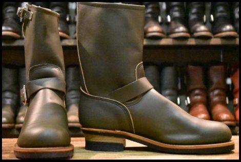 【10D 箱付 DEAD PT99刺繍】レッドウィング 8273 エンジニア 緑 カンガタン グリーン スチールトゥ ブーツ redwing HOPESMORE