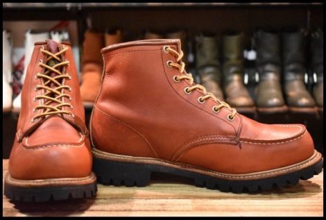 【9.5E 良品 半円犬タグ 98年】レッドウィング 8175 ビブラム アイリッシュセッター 赤茶 モックトゥ 編み上げ ブーツ redwing HOPESMORE