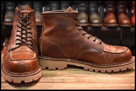 【9.5D 良品 22年 カスタム】レッドウィング 1907 アイリッシュセッター 茶 カッパー ラフ＆タフ モックトゥ ブーツ redwing HOPESMORE