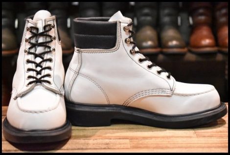 【5.5E 良品 18年】レッドウィング 8808 スーパーソール 白 ホワイト モックトゥ 編み上げ 限定 ブーツ redwing HOPESMORE