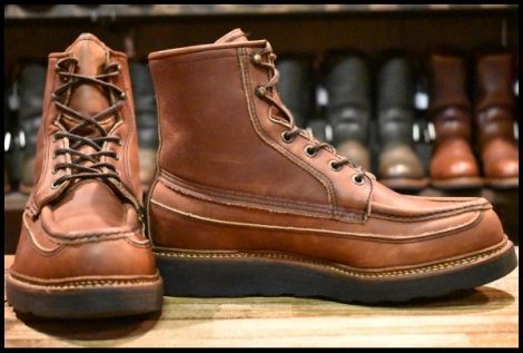【8E 良品 50周年限定モデル 犬タグ】レッドウィング 1950 アイリッシュセッター 茶 黒ソール 編み上げ ブーツ redwing HOPESMORE