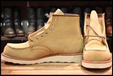 【9.5D 未使用 22年】レッドウィング 8833 スエード アイリッシュセッター ホーソーン ラフアウト モック ブーツ redwing HOPESMORE