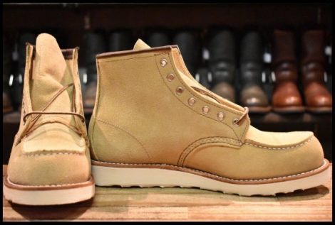 【9.5D 未使用 22年】レッドウィング 8833 スエード アイリッシュセッター ホーソーン ラフアウト モック ブーツ redwing HOPESMORE