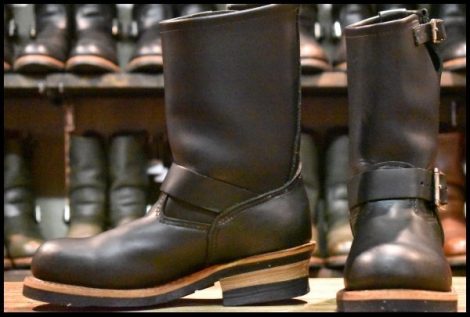 【5D 美品 08年】レッドウィング 2268 エンジニア 黒 ブラッククローム スチールトゥ ブーツ redwing HOPESMORE