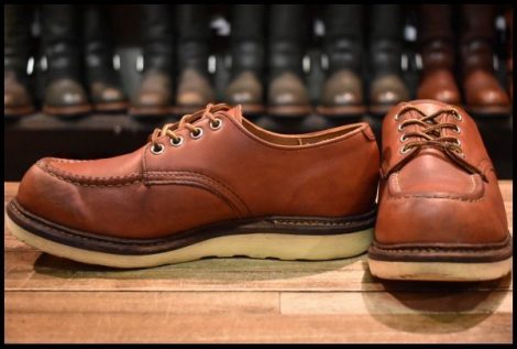 【7D 中古 11年】レッドウィング 8103 オックスフォード 赤茶 オロラセット モックトゥ ローカット 短靴 ブーツ redwing HOPESMORE