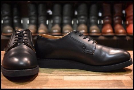 【9D 美品 15年】レッドウィング 101 ポストマン シューズ 黒 ブラック シャパラル 短靴 ローカット ブーツ redwing HOPESMORE