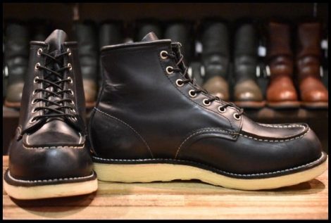 【9D 良品 06年】レッドウィング 8130 アイリッシュセッター 黒 ブラッククローム モックトゥ 編み上げ 8179 ブーツ redwing HOPESMORE