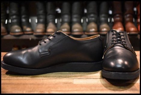 【9D 美品 15年】レッドウィング 101 ポストマン シューズ 黒 ブラック シャパラル 短靴 ローカット ブーツ redwing HOPESMORE