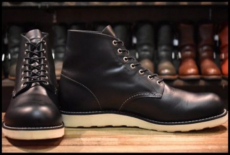 【13D 美品 25年】レッドウィング 8165 アイリッシュセッター 黒 ブラッククローム プレーントゥ 編み上げ ブーツ redwing HOPESMORE