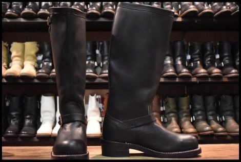 【8.5E 未使用 白タグ】Chippewa チペワ 27909 エンジニア 17インチハイト ブラック 黒 スチールトゥ ロング ブーツ HOPESMORE