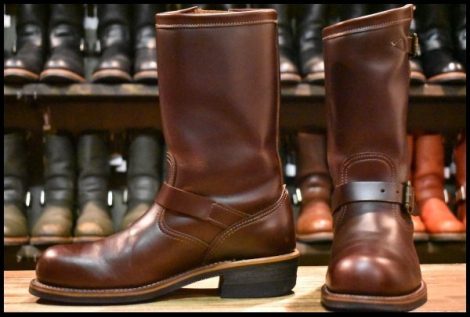 【7.5E 良品 黒タグ】Chippewa チペワ 91068 エンジニア コードバン バーガンディ 11インチハイト スチールトゥ ブーツ HOPESMORE