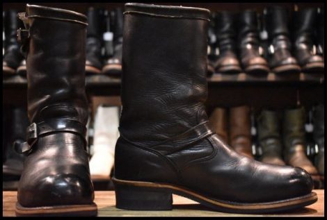 【8.5E 中古 黒タグ PT91】Chippewa チペワ 27899 エンジニア 黒 ブラック 11インチハイト スチールトゥ ブーツ HOPESMORE