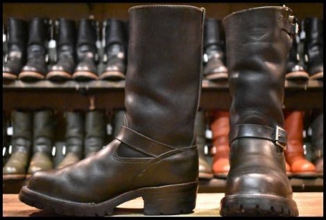 【7.5E 良品 旧ロゴ PT91 95年】WESCO ウエスコ ボス ブラック 黒 11インチハイト ビブラム100シングル ブーツ BOSS HOPESMORE