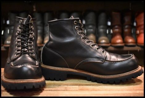 【10D 良品 羽タグ 98年】レッドウィング 8136 ビブラム アイリッシュセッター 黒 ブラック モックトゥ ブーツ redwing 8176 HOPESMORE