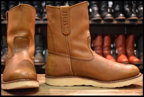 【9.5E 良品 09年】レッドウィング 866 ペコス 茶 オロイジナル ブラウン プルオン ブーツ redwing pecos HOPESMORE