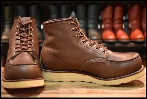 【7.5E 良品 羽タグ】レッドウィング 8855 アイリッシュセッター ブラウン ベルバブーマー モックトゥ ブーツ redwing HOPESMORE