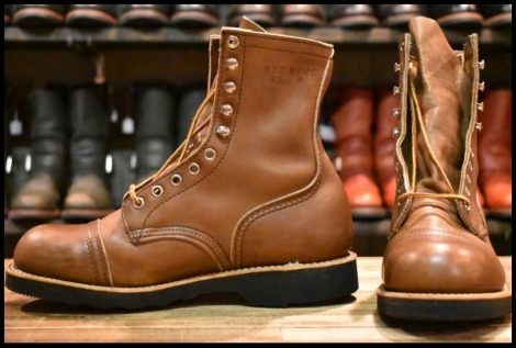 【6.5D DEAD PT83 89年11月刻印】レッドウィング 4415 茶 ブラウン キャップトゥ ロング アイアンレンジ ブーツ redwing HOPESMORE