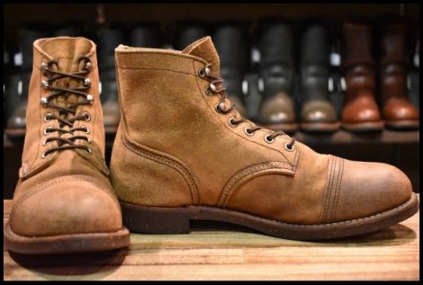 【9.5D 良品 12年】レッドウィング 8113 アイアンレンジ ミュールスキナー ラフアウト キャップトゥ 8083 ブーツ redwing HOPESMORE
