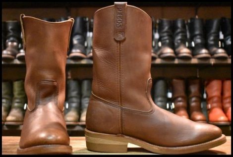 【9.5E 良品 06年】レッドウィング 1155 ペコス 茶 ブラウン ベルバリタン ロング プルオン ブーツ redwing pecos HOPESMORE