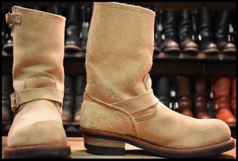 【9D 良品 08年】レッドウィング 8268 スエード エンジニア ホーソーンアビレーン ラフアウト スチールトゥ ブーツ redwing HOPESMORE