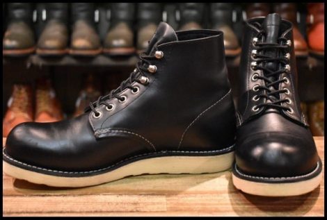 【8D 良品 犬タグ復刻 19年】レッドウィング 8165 アイリッシュセッター 黒 ブラッククローム プレーントゥ ブーツ redwing HOPESMORE