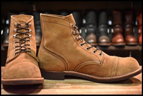 【9D 美品 23年】レッドウィング 8083 アイアンレンジャー ミュールスキナー ラフアウト 茶 ブラウン 8113 ブーツ redwing HOPESMORE