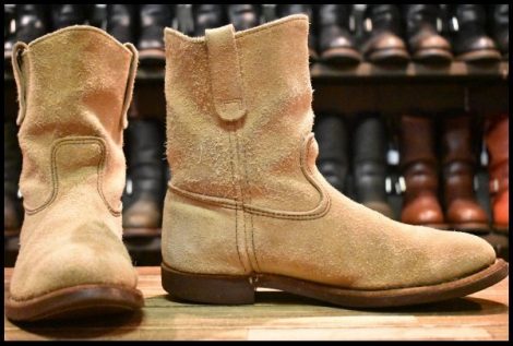 【9E 良品 羽タグ】レッドウィング 1188 スエード ペコス タン ラフアウト ベージュ ブーツ redwing pecos HOPESMORE