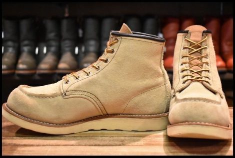 【9.5D 良品 11年】レッドウィング 8173 スエード アイリッシュセッター ホーソーン ラフアウト モックトゥ ブーツ redwing HOPESMORE