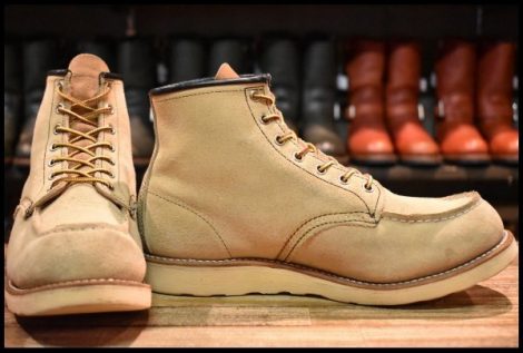【9.5D 良品 11年】レッドウィング 8173 スエード アイリッシュセッター ホーソーン ラフアウト モックトゥ ブーツ redwing HOPESMORE