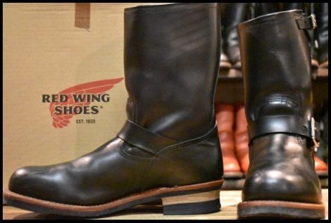 【11D 箱付 良品 11年】レッドウィング 2268 エンジニア 黒 ブラッククローム スチールトゥ ブーツ redwing HOPESMORE