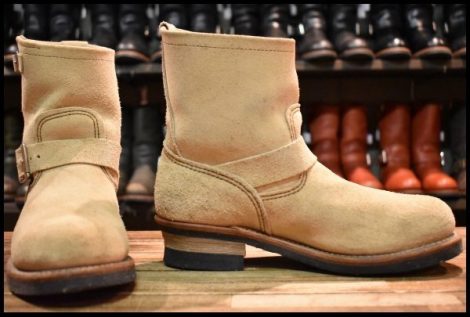 【8.5D 良品 11年】レッドウィング 2965 スエード ショートエンジニア ホーソーンアビレーンラフアウト ブーツ redwing HOPESMORE