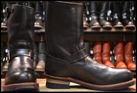 【11D 箱付 良品 11年】レッドウィング 2268 エンジニア 黒 ブラッククローム スチールトゥ ブーツ redwing HOPESMORE